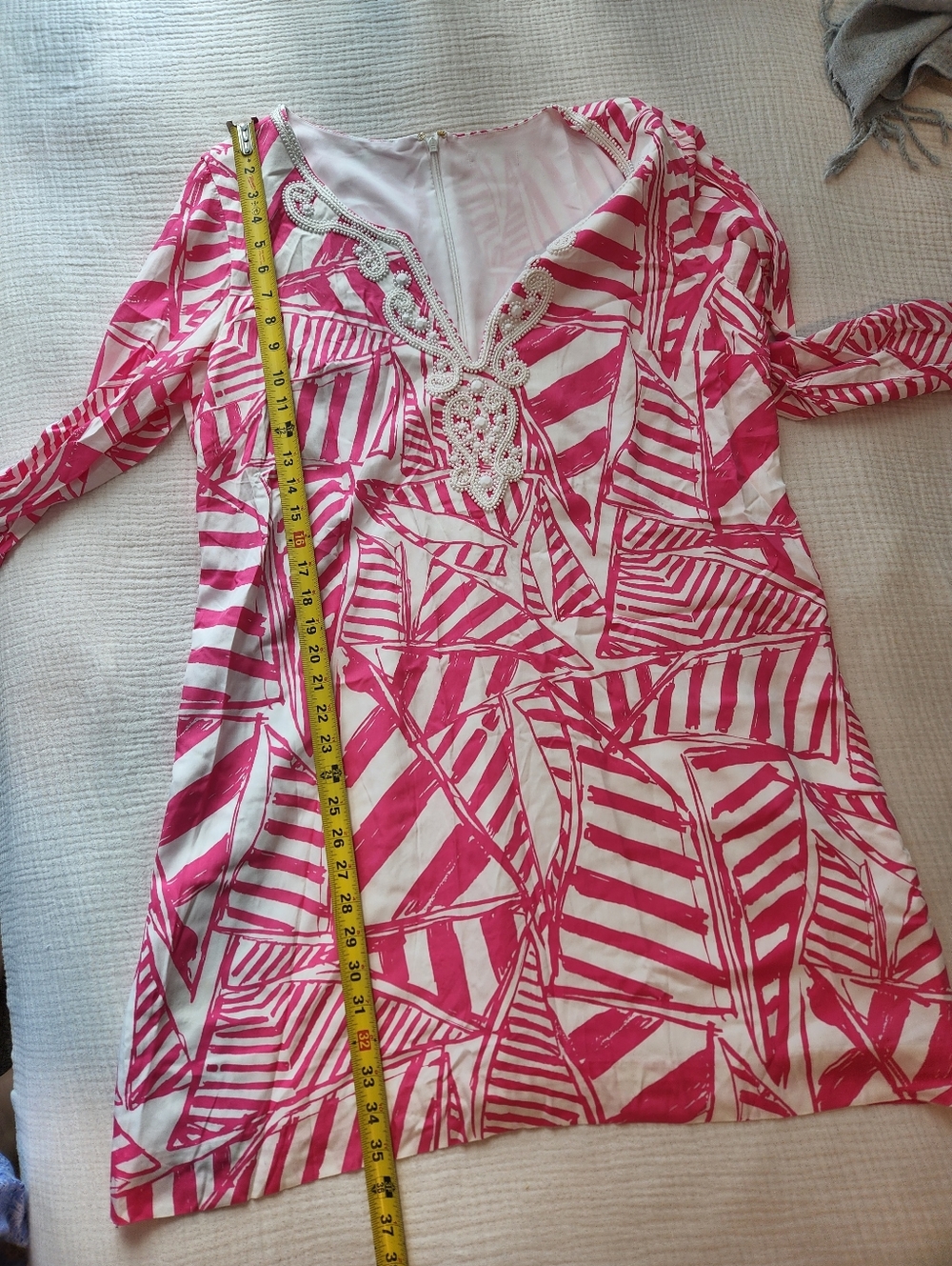 Lilly Pulitzer Pink and White Printed Tunic Dress - Picture 7 of 15